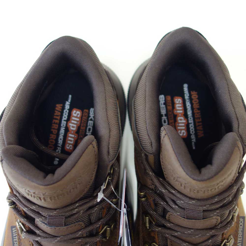 スケッチャーズSKECHERSMEROEパイクマン205285WWBRNブラウン（メンズ）エクストラワイド(5E)レザーオイルヌバックウォーキングハンズフリー「靴」