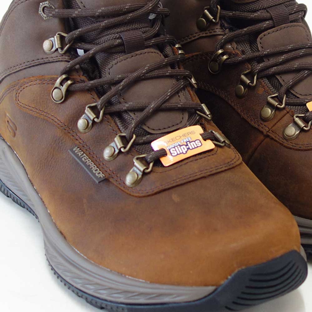 スケッチャーズSKECHERSMEROEパイクマン205285WWBRNブラウン（メンズ）エクストラワイド(5E)レザーオイルヌバックウォーキングハンズフリー「靴」