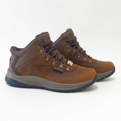 スケッチャーズSKECHERSMEROEパイクマン205285WWBRNブラウン（メンズ）エクストラワイド(5E)レザーオイルヌバックウォーキングハンズフリー「靴」
