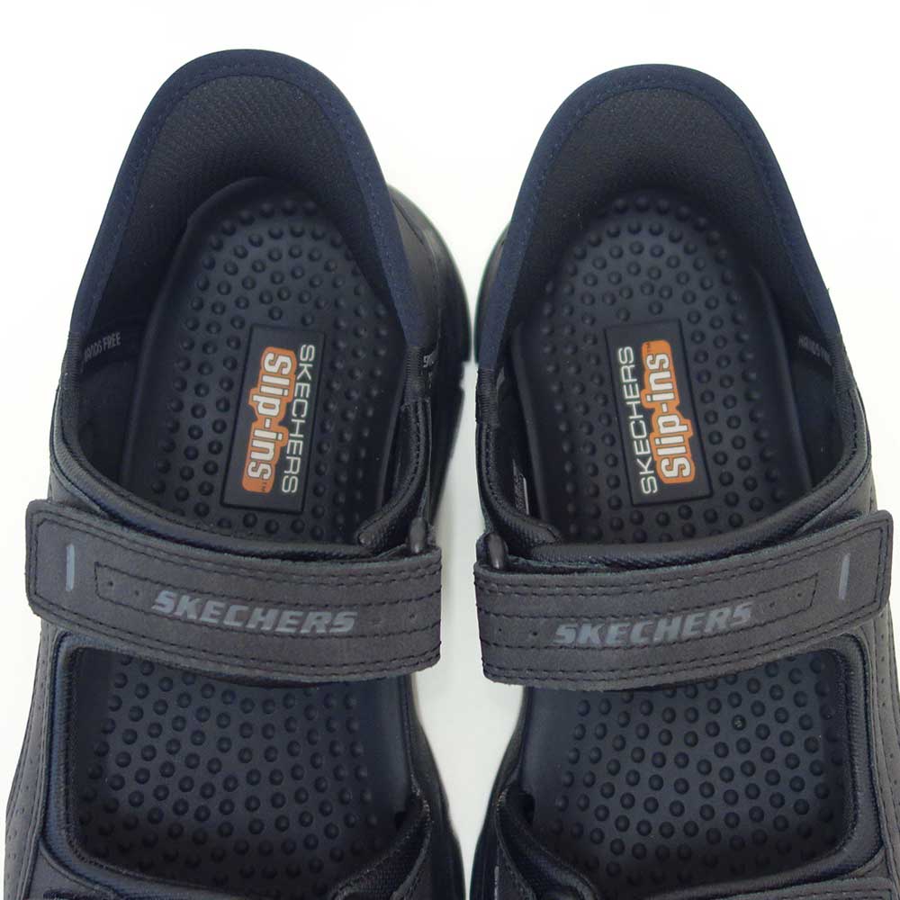 スケッチャーズSKECHERSリラックスドフィット：トレスメン-リース205289ブラック（メンズ）スポーツサンダルスニーカーハンズフリー「靴」