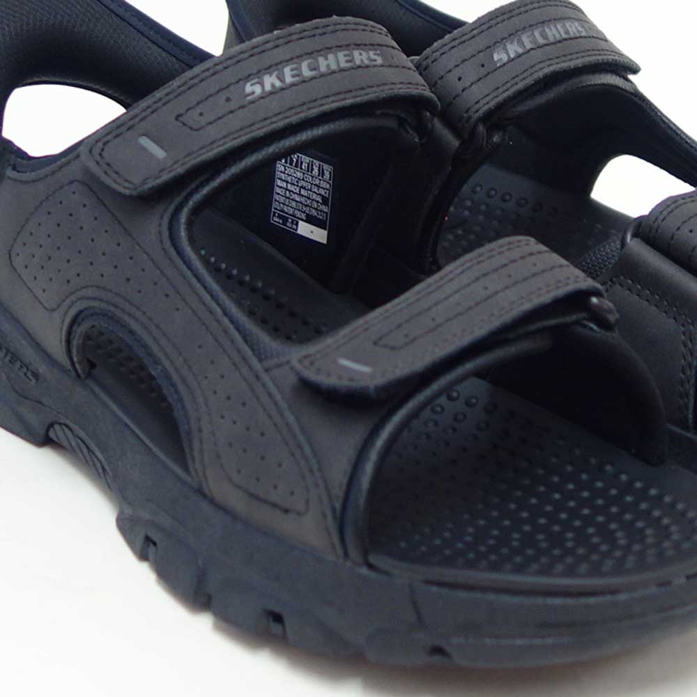 スケッチャーズSKECHERSリラックスドフィット：トレスメン-リース205289ブラック（メンズ）スポーツサンダルスニーカーハンズフリー「靴」