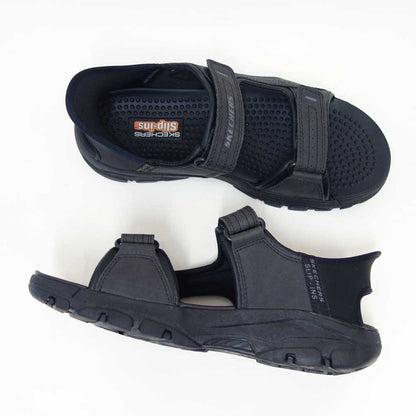 スケッチャーズSKECHERSリラックスドフィット：トレスメン-リース205289ブラック（メンズ）スポーツサンダルスニーカーハンズフリー「靴」