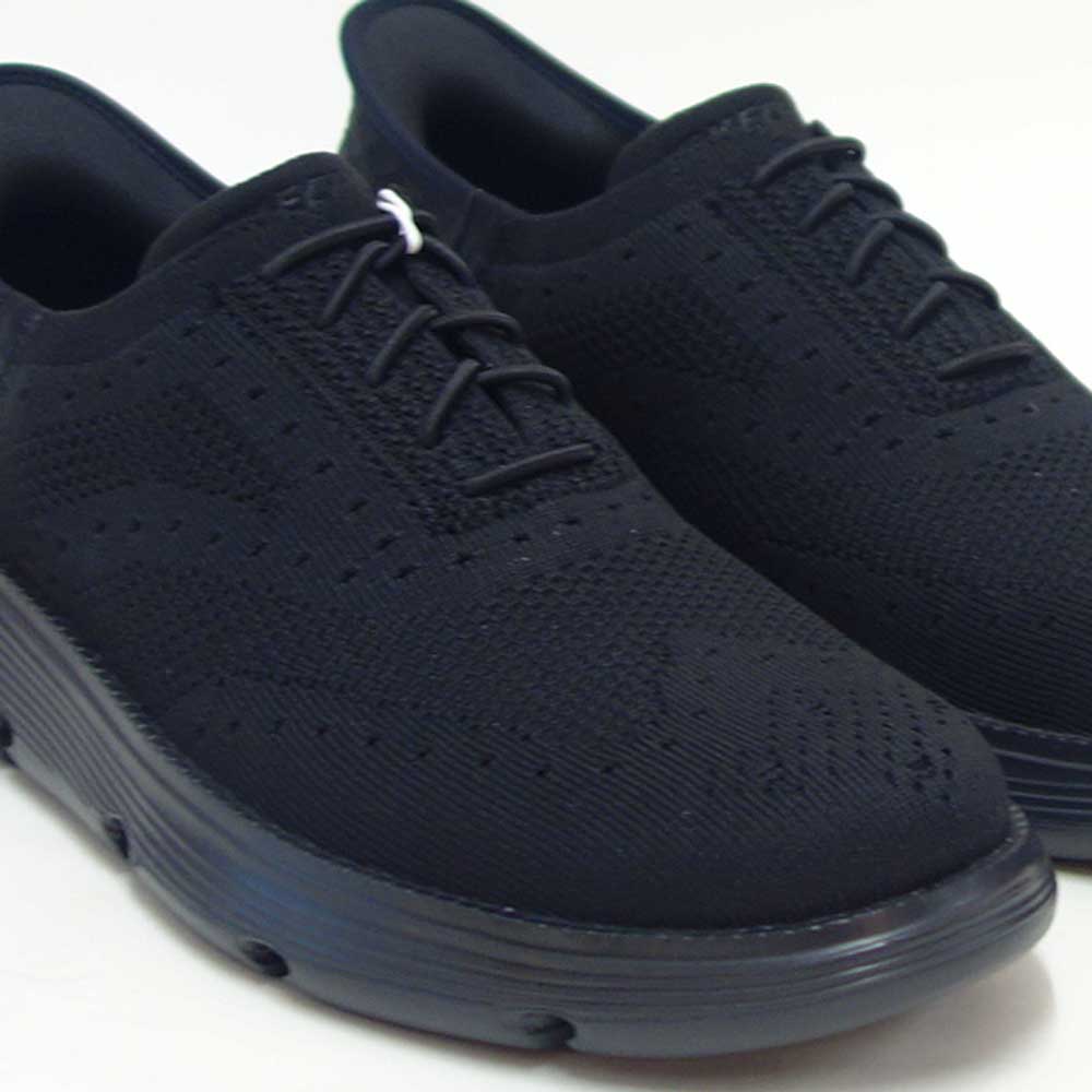 スケッチャーズSKECHERSガルザ-パルマ205303ブラック（メンズ）メッシュ人工繊維カジュアルビジネスハンズフリー「靴」