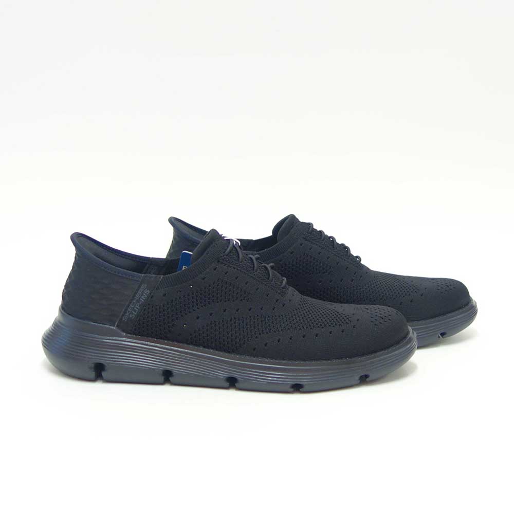 スケッチャーズSKECHERSガルザ-パルマ205303ブラック（メンズ）メッシュ人工繊維カジュアルビジネスハンズフリー「靴」