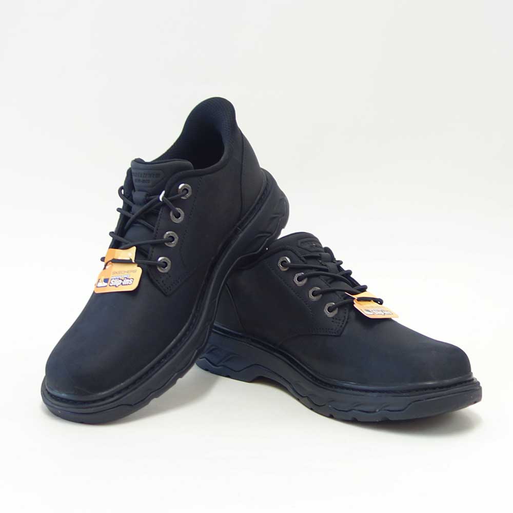 スケッチャーズSKECHERSLOCKETTグスタフ205307BLKブラック（メンズ）リラックスドフィット(3E)レザースリッポンハンズフリーウォーキングビジネス「靴」