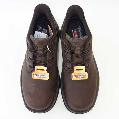 スケッチャーズSKECHERSLOCKETTグスタフ205307COCカカオ（メンズ）リラックスドフィット(3E)レザースリッポンハンズフリーウォーキングビジネス「靴」