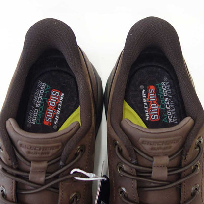 スケッチャーズSKECHERSLOCKETTグスタフ205307COCカカオ（メンズ）リラックスドフィット(3E)レザースリッポンハンズフリーウォーキングビジネス「靴」