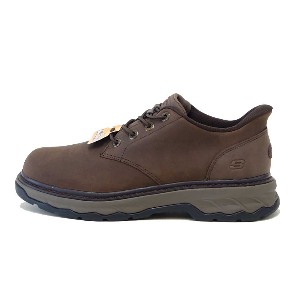 スケッチャーズ SKECHERS LOCKETT グスタフ  205307 COC カカオ （メンズ） リラックスドフィット(3E)  レザー スリッポン ハンズフリー ウォーキング ビジネス  「靴」