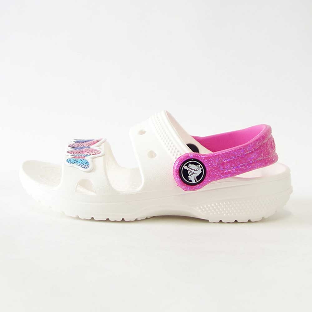 【SALE 20%OFF】 crocs クロックス classic embellished sandal t クラシック エンベリッシュド サンダル トドラー （リトルキッズ）207803100 ホワイト「靴」