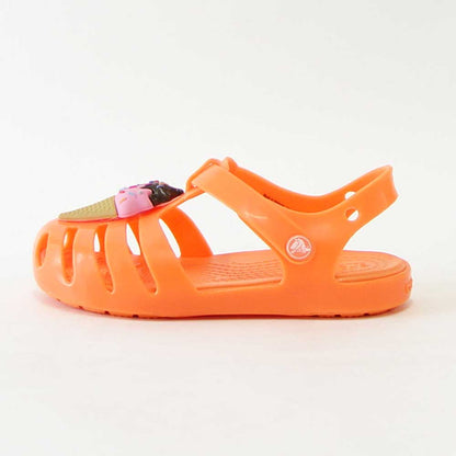 【SALE 20%OFF】 crocs クロックス Isabella Charm sandal t イザベラ チャーム サンダル T （リトルキッズ）208445 831 パーシモン「靴」