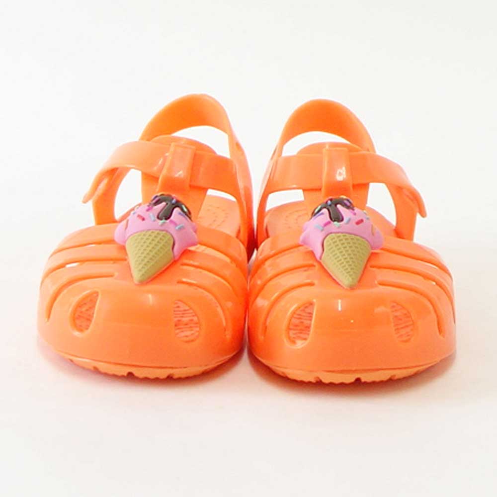 【SALE 20%OFF】 crocs クロックス Isabella Charm sandal t イザベラ チャーム サンダル T （リトルキッズ）208445 831 パーシモン「靴」