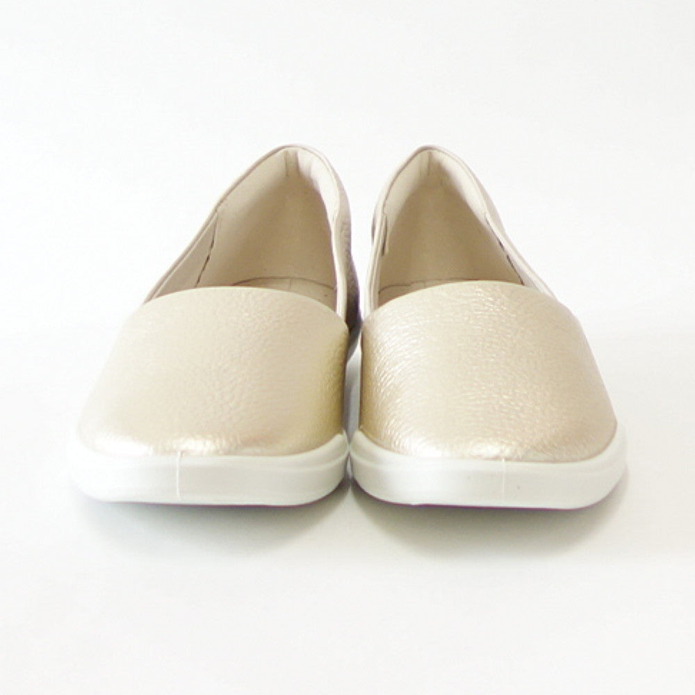 【SALE 30%OFF】 エコー ECCO SIMPIL WOMEN'S SLIP-ON ゴールド／ベージュ 20860360674 （レディース） 甲深 フラット パンプス 快適な履き心地のレザーシューズ コンフォートシューズ 「靴」