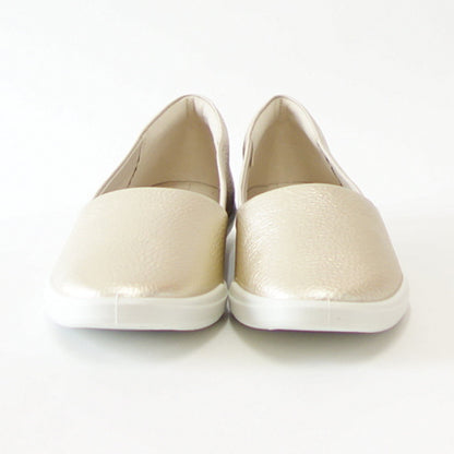 【SALE 30%OFF】 エコー ECCO SIMPIL WOMEN'S SLIP-ON ゴールド／ベージュ 20860360674 （レディース） 甲深 フラット パンプス 快適な履き心地のレザーシューズ コンフォートシューズ 「靴」