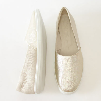 【SALE 30%OFF】 エコー ECCO SIMPIL WOMEN'S SLIP-ON ゴールド／ベージュ 20860360674 （レディース） 甲深 フラット パンプス 快適な履き心地のレザーシューズ コンフォートシューズ 「靴」