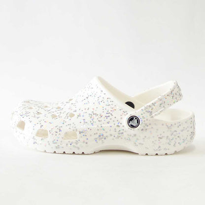 【SALE 20%OFF】 crocs クロックス classic starry glitter clog k クラシック スターリー グリッター クロッグ （キッズ）208619100 ホワイト「靴」