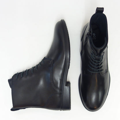 エコー ECCO DRESS CLASSIC 15 WOMEN'S LACE UP BOOTS  209823 01001 ブラック （レディース） 上質天然皮革 サイドジップブーツ アンクルブーツ レースアップ「靴」