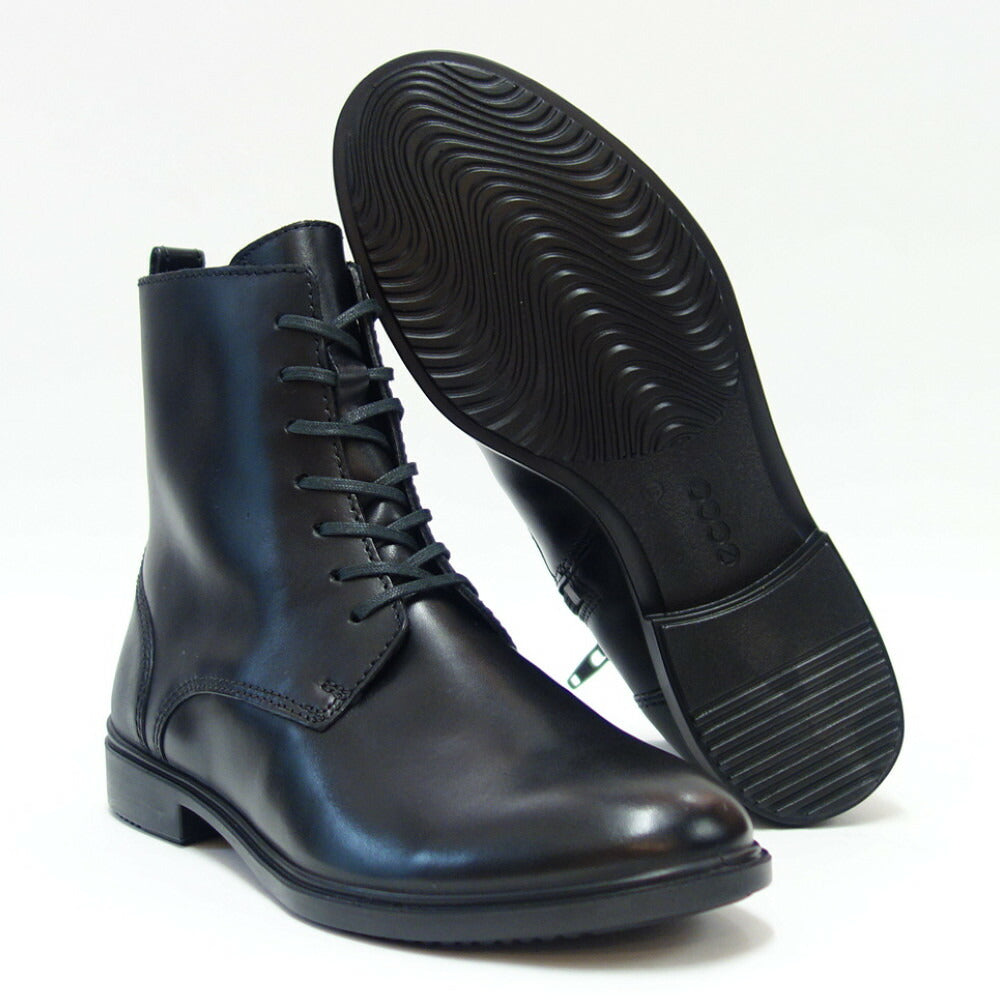 エコー ECCO DRESS CLASSIC 15 WOMEN'S LACE UP BOOTS  209823 01001 ブラック （レディース） 上質天然皮革 サイドジップブーツ アンクルブーツ レースアップ「靴」