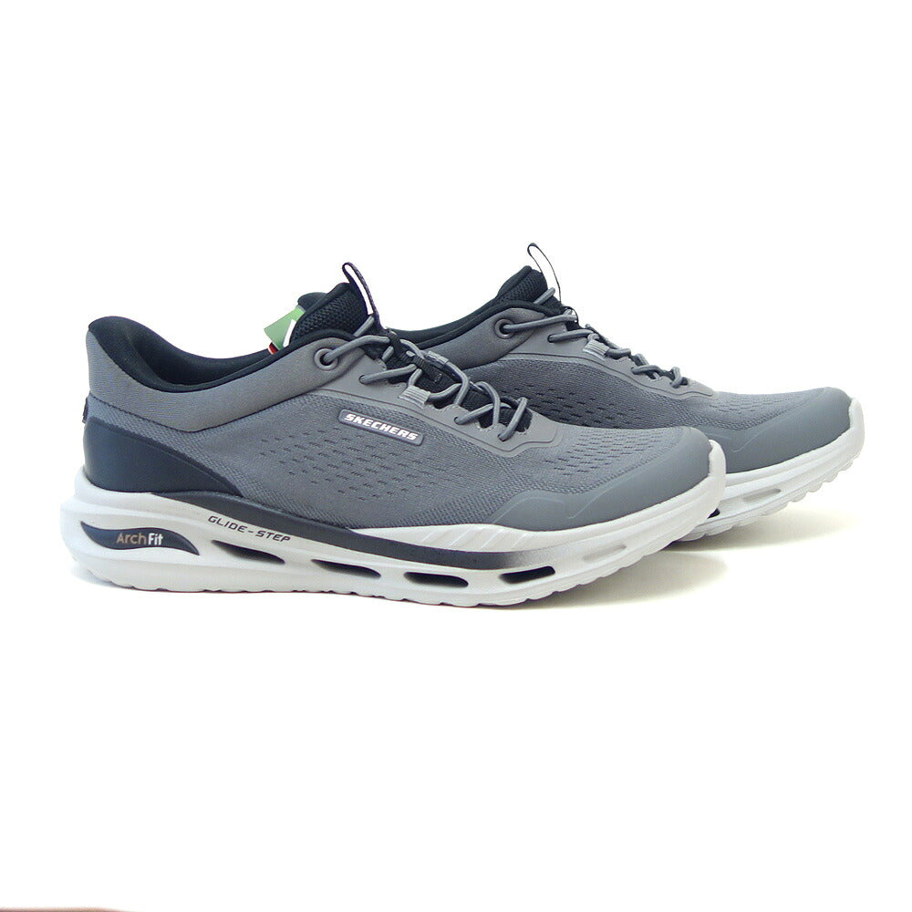 スケッチャーズSKECHERSアーチフィットオーヴァン-ハンター211319チャコール（メンズ）リラックスドフィットメッシュ人工繊維スニーカーハンズフリー「靴」
