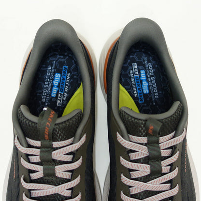 スケッチャーズSKECHERSガーナー-エリス211369OLVオリーブ（メンズ）メッシュ人工繊維リラックスドフィット(3E相当)スニーカーハンズフリー「靴」