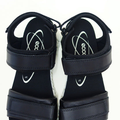 エコーECCOGruuvSolWOMEN'SSANDALブラック21310301001（レディース）中厚底フラットコンフォートサンダル快適な履き心地のレザーシューズコンフォートシューズ「靴」