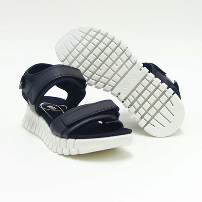 エコーECCOGruuvSolWOMEN'SSANDALブラック21310301001（レディース）中厚底フラットコンフォートサンダル快適な履き心地のレザーシューズコンフォートシューズ「靴」