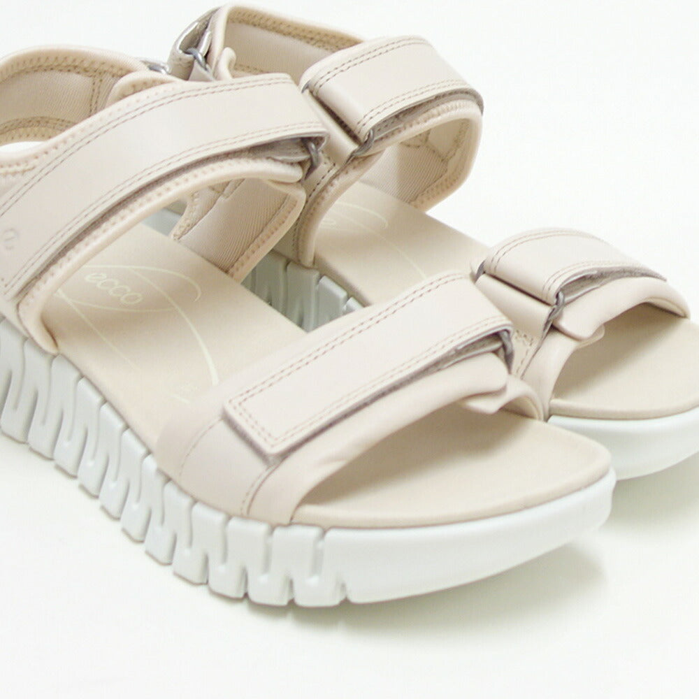 エコーECCOGruuvSolWOMEN'SSANDALベージュ21310301378（レディース）中厚底フラットコンフォートサンダル快適な履き心地のレザーシューズコンフォートシューズ「靴」