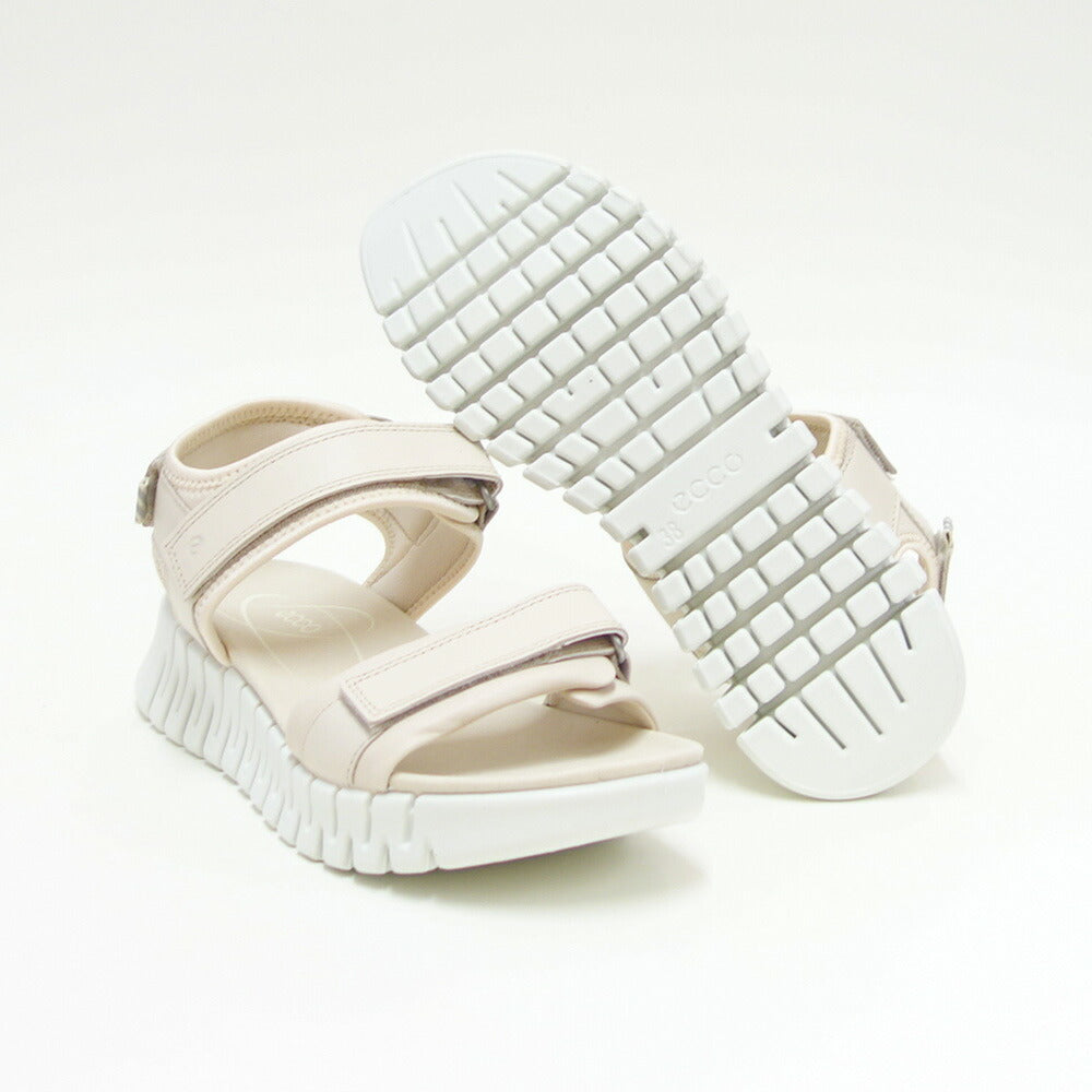 エコーECCOGruuvSolWOMEN'SSANDALベージュ21310301378（レディース）中厚底フラットコンフォートサンダル快適な履き心地のレザーシューズコンフォートシューズ「靴」
