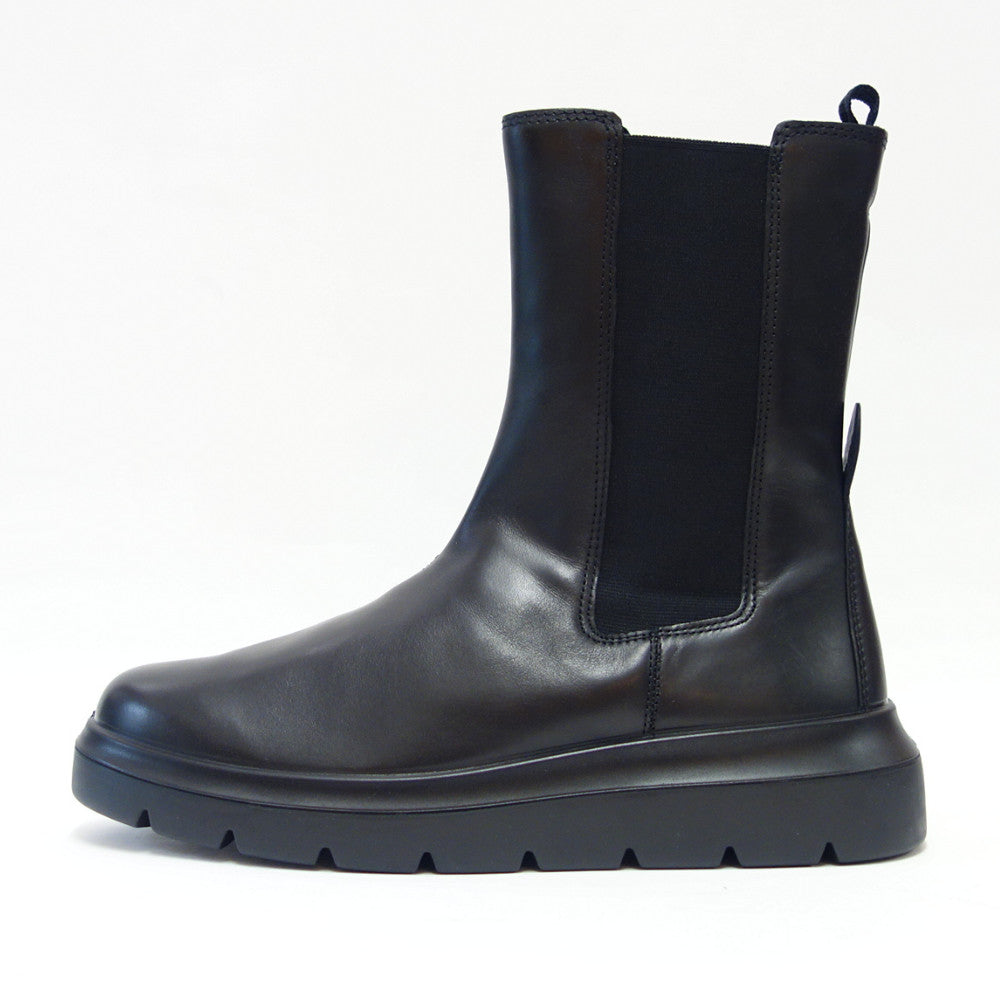 エコー ECCO NOUVELLE WOMENS TALL CHELSEA BOOTS 216223 01001 ブラック （レディース）チェルシーブーツ 上質天然皮革  ストレッチ ハーフブーツ スリップオン 「靴」