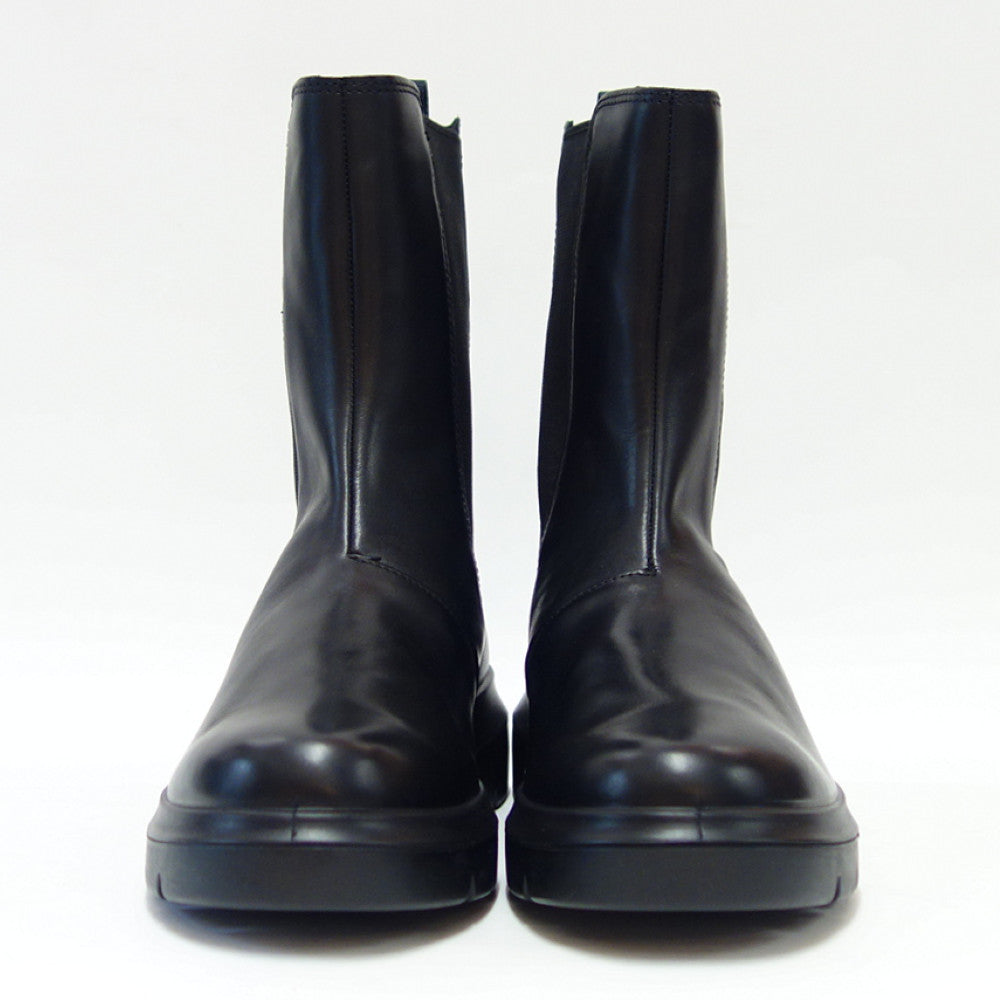 エコー ECCO NOUVELLE WOMENS TALL CHELSEA BOOTS 216223 01001 ブラック （レディース）チェルシーブーツ 上質天然皮革  ストレッチ ハーフブーツ スリップオン 「靴」