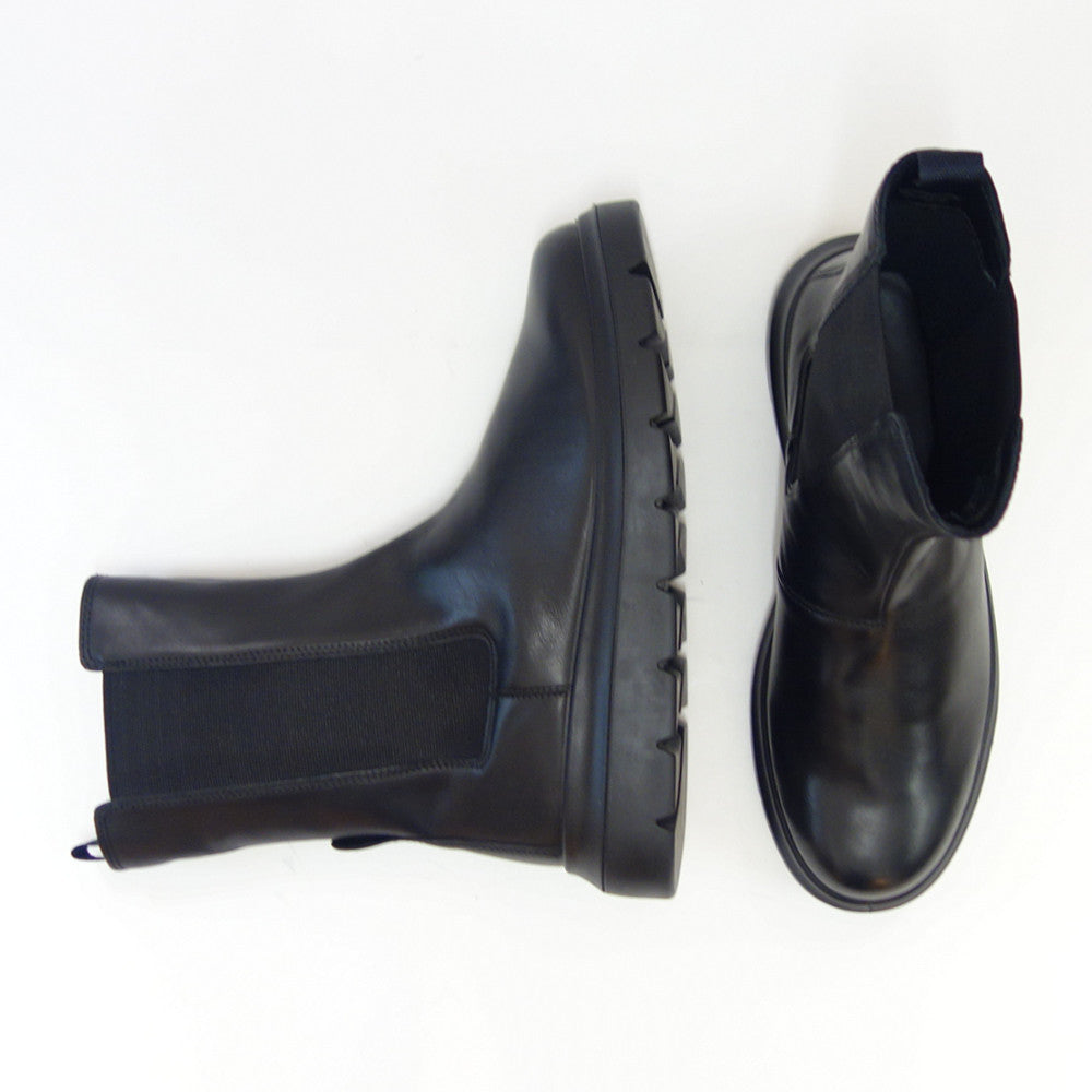 エコー ECCO NOUVELLE WOMENS TALL CHELSEA BOOTS 216223 01001 ブラック （レディース）チェルシーブーツ 上質天然皮革  ストレッチ ハーフブーツ スリップオン 「靴」