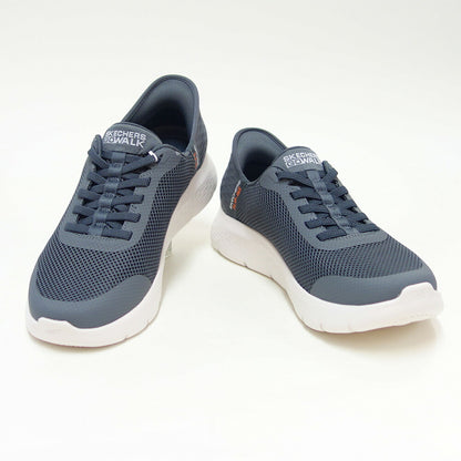 スケッチャーズSKECHERSGOWALKFLEX-ハンズアップ216324WWGRYグレー（メンズ）メッシュ人工繊維エクストラワイドフィット(5E相当)スニーカーハンズフリー「靴」