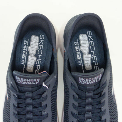 スケッチャーズSKECHERSGOWALKFLEX-ハンズアップ216324WWGRYグレー（メンズ）メッシュ人工繊維エクストラワイドフィット(5E相当)スニーカーハンズフリー「靴」