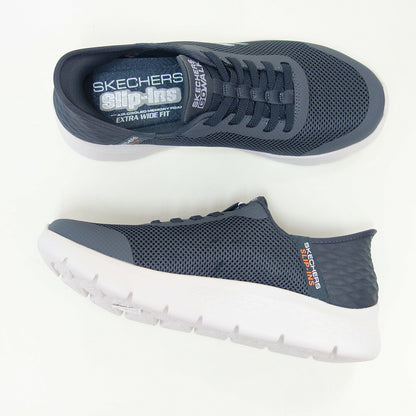スケッチャーズSKECHERSGOWALKFLEX-ハンズアップ216324WWGRYグレー（メンズ）メッシュ人工繊維エクストラワイドフィット(5E相当)スニーカーハンズフリー「靴」