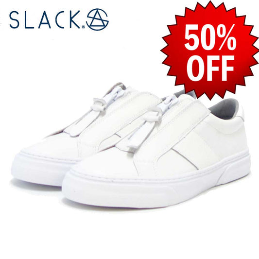 【SALE 50%OFF】 スラック SLACK SL 2189 102（メンズ）JARVIS（ジャービス） カラー：ホワイト／ホワイト 天然皮革 ローカットスニーカー バルカナイズ製法  「靴」