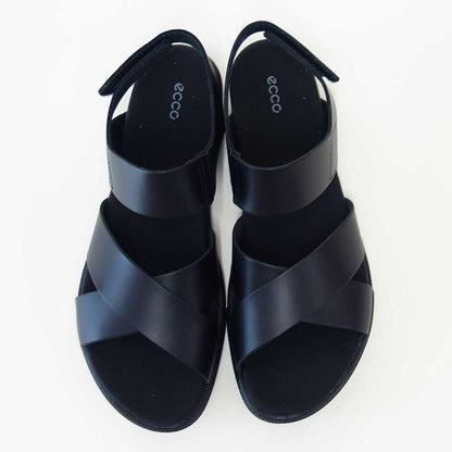エコーECCOSAMARAWOMEN'SSANDALブラック22010301001（レディース）フラットコンフォートサンダル快適な履き心地のレザーシューズコンフォートシューズ「靴」