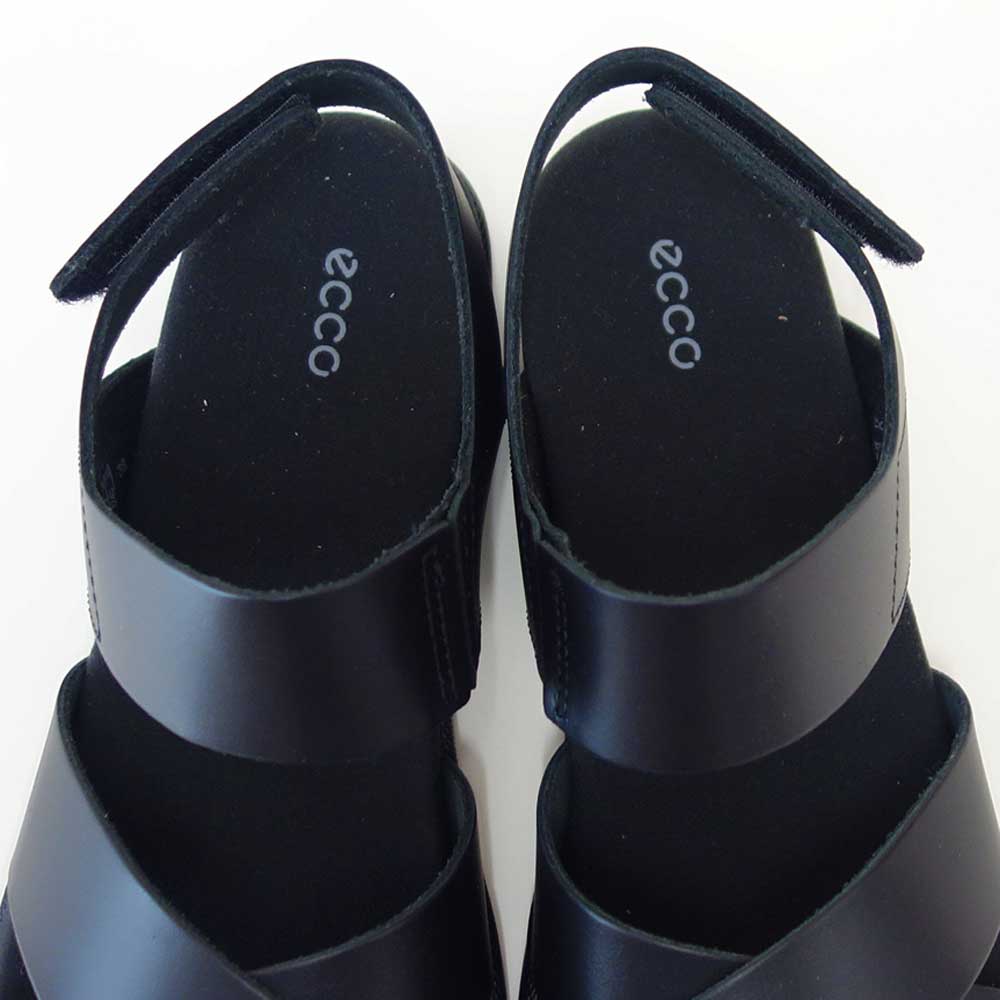 エコーECCOSAMARAWOMEN'SSANDALブラック22010301001（レディース）フラットコンフォートサンダル快適な履き心地のレザーシューズコンフォートシューズ「靴」