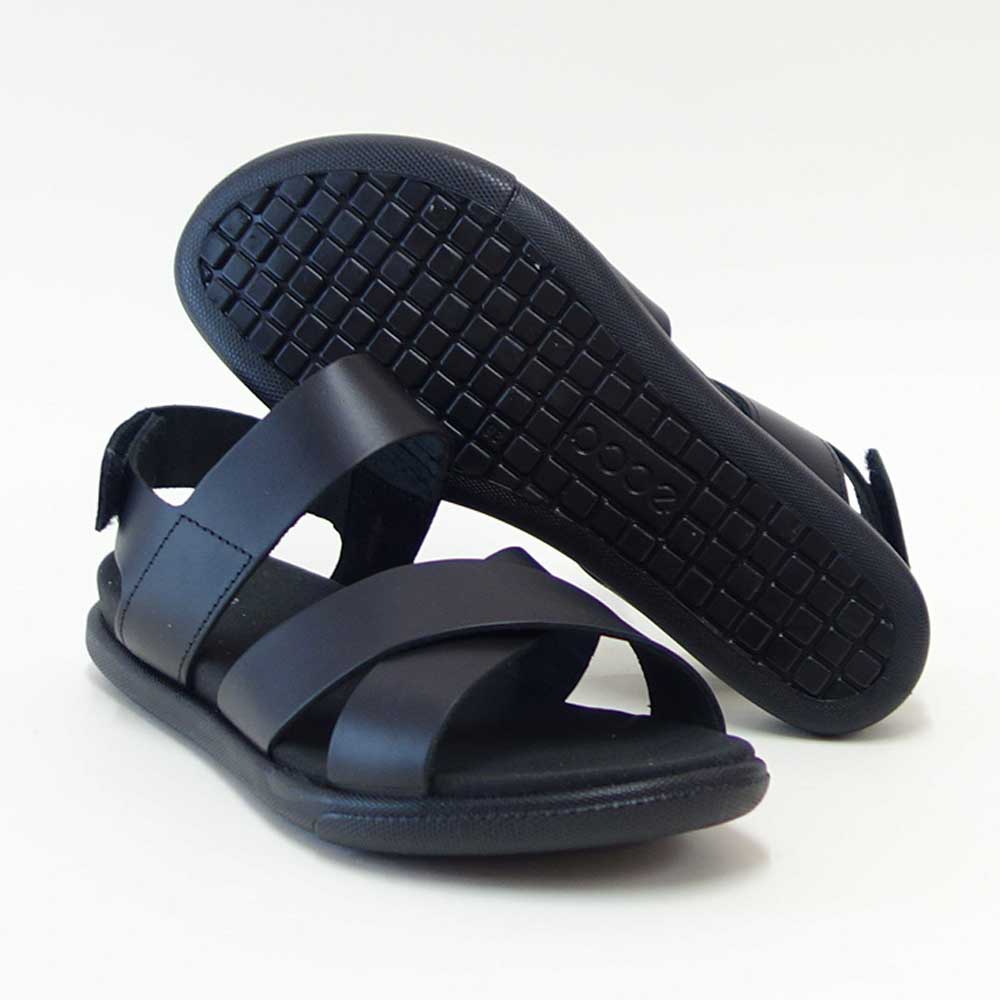 エコーECCOSAMARAWOMEN'SSANDALブラック22010301001（レディース）フラットコンフォートサンダル快適な履き心地のレザーシューズコンフォートシューズ「靴」
