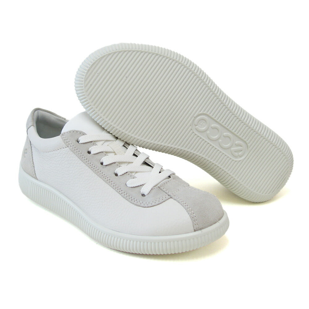 エコー ECCO SOFT ZERO LACE UP LEA WOMEN'S SNEAKER ホワイト 22025352292 （レディース）  快適な履き心地のレザースニーカー レースアップ ウォーキングシューズ 旅行「靴」