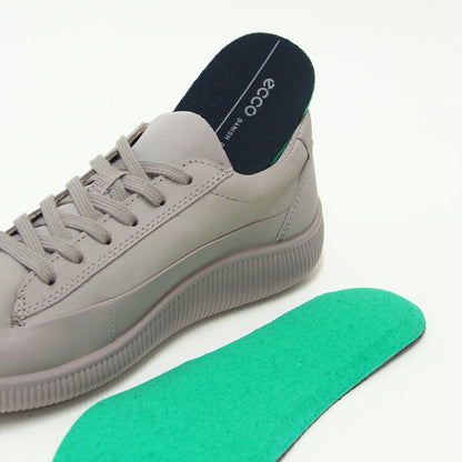 エコーECCOSOFTZEROWOMEN'SSNEAKERSグレー22028355294（レディース）防水快適な履き心地レザースニーカーレースアップウォーキングシューズ旅行「靴」