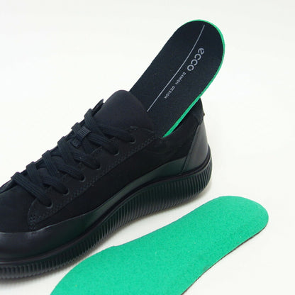 エコーECCOSOFTZEROWOMEN'SSNEAKERSブラック22028351052（レディース）防水快適な履き心地レザースニーカーレースアップウォーキングシューズ旅行「靴」
