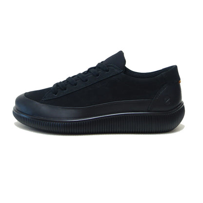 エコー ECCO SOFT ZERO WOMEN'S SNEAKERS ブラック 22028351052 （レディース） 防水 快適な履き心地 レザースニーカー  レースアップ ウォーキングシューズ 旅行「靴」