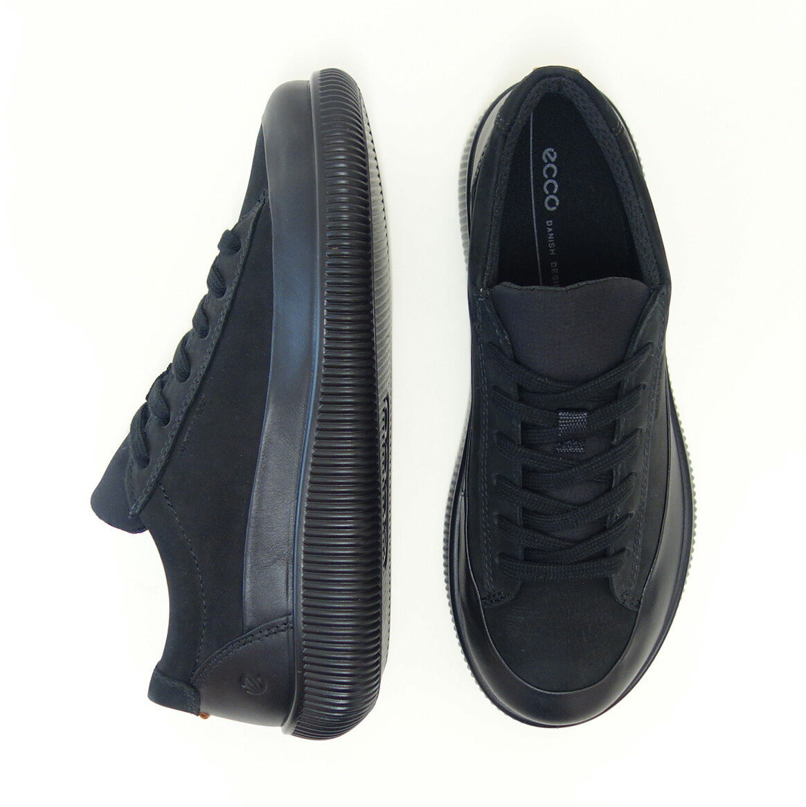 エコーECCOSOFTZEROWOMEN'SSNEAKERSブラック22028351052（レディース）防水快適な履き心地レザースニーカーレースアップウォーキングシューズ旅行「靴」