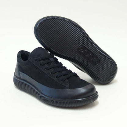 エコーECCOSOFTZEROWOMEN'SSNEAKERSブラック22028351052（レディース）防水快適な履き心地レザースニーカーレースアップウォーキングシューズ旅行「靴」