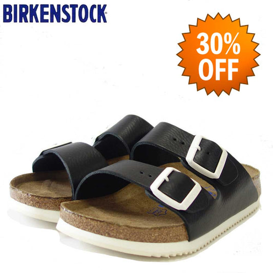 【SALE 30%OFF】 ビルケンシュトック BIRKENSTOCK ARIZONA SL（アリゾナ ソフトフットベッド SL）幅狭（ナローフィット）  230156 ブラック（ナチュラルレザー）ソフトクッション内蔵 （レディース サンダル）「正規輸入品」 「靴」