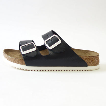 【SALE 30%OFF】 ビルケンシュトック BIRKENSTOCK ARIZONA SL（アリゾナ ソフトフットベッド SL）幅広（レギュラーフィット）  230154 ブラック（ナチュラルレザー）ソフトクッション内蔵 （メンズ サンダル）「正規輸入品」 「靴」