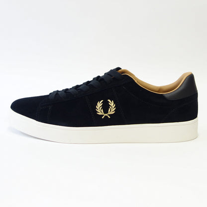 【SALE 40%OFF】 FRED PERRY フレッドペリー  B2322102（ユニセックス）SPENCER SUEDE （スペンサー スエード） カラー：BLACK/METALLIC GOLD 天然皮革 ローカット スニーカー  「靴」