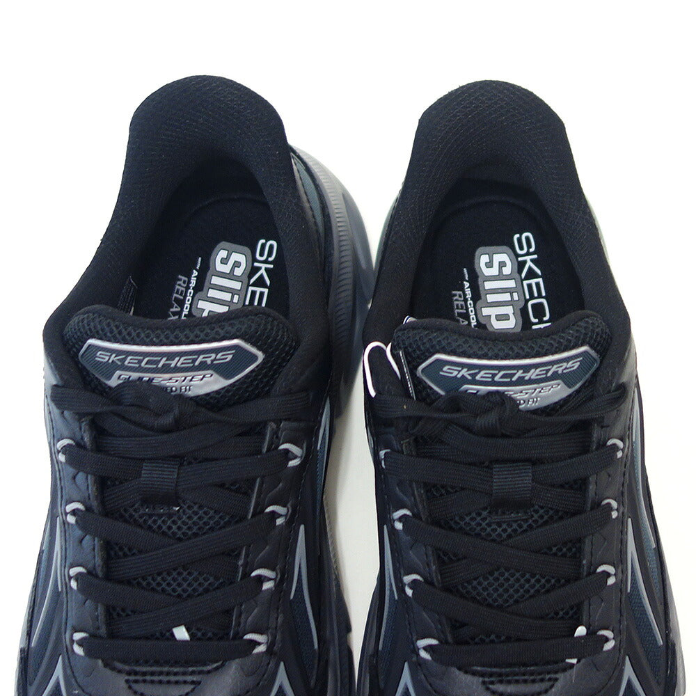スケッチャーズSKECHERSリラックスドフィットグライドステップ-FATER233421ブラック/チャコール（メンズ）メッシュ人工繊維スニーカーハンズフリー「靴」