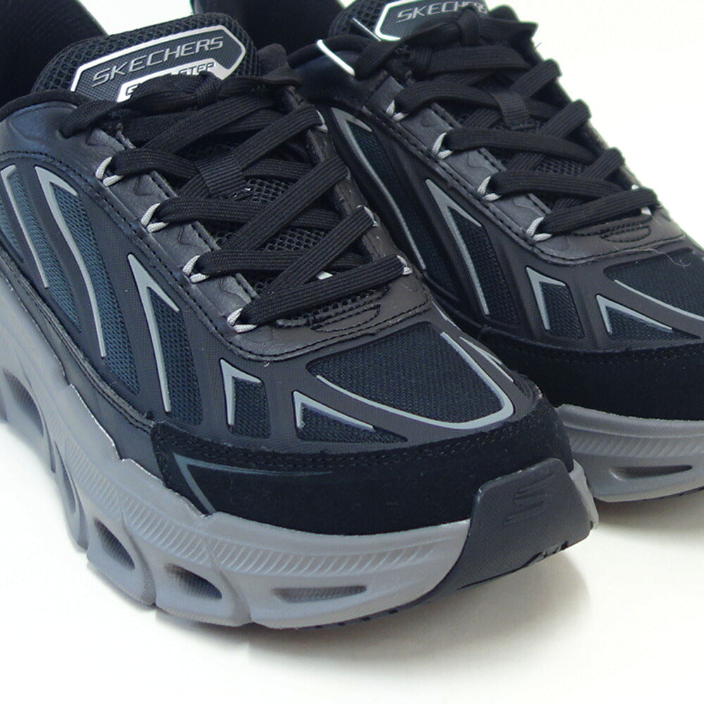 スケッチャーズSKECHERSリラックスドフィットグライドステップ-FATER233421ブラック/チャコール（メンズ）メッシュ人工繊維スニーカーハンズフリー「靴」