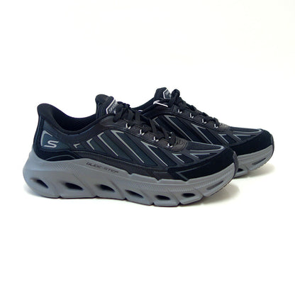 スケッチャーズSKECHERSリラックスドフィットグライドステップ-FATER233421ブラック/チャコール（メンズ）メッシュ人工繊維スニーカーハンズフリー「靴」