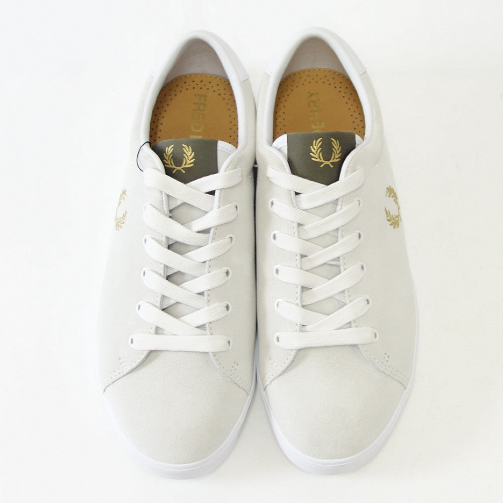 FREDPERRYフレッドペリーB2345100（ユニセックス）LOTTIESUEDEカラー：WHITE天然皮革のローカットスニーカー「靴」